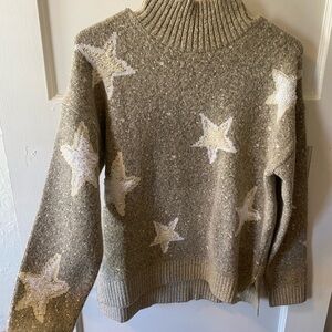 Bobeau sweater with stars